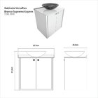 Gabinete Versalhes 62,5 Cm X 67,0cm X 40,0cm Branco/fumê
