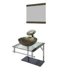 Gabinete Vidro Para Banheiro Polônia Ouro Envelhecido Ekasa