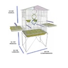Gaiola Calopsita Mansa Luxo Epoxi Amarelo com suporte
