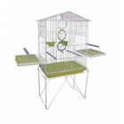 Gaiola Calopsita Mansa Luxo Epoxi Amarelo com suporte