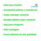 Gaiola De Arame Com Travas Plásticas Para Canário - Branco Az