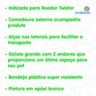 Gaiola Grande Para Twister Com 2 Andares E Comedouro - Azul