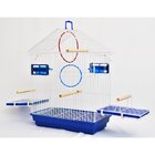 Gaiola Para Calopsita E Pássaros Mansos Com Teto Aramado Comp