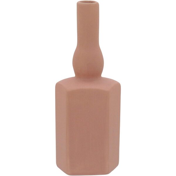 Galact Vaso Decorativo Enfeite 22x8x8cm Cerâmica Rose