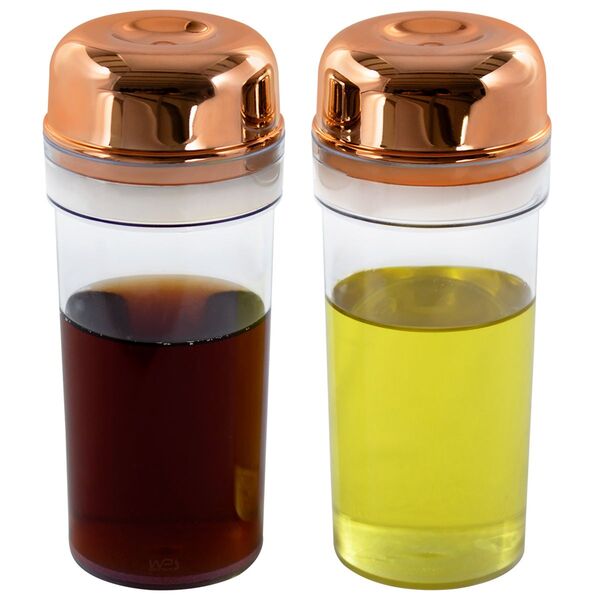 Galheteiro De Mesa Porta Azeite E Vinagre 125ml Rosé Gold Ou