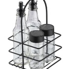 Galheteiro Lucia Porta Temperos Com Suporte Em Aço 4 Potes Pr