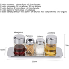 Galheteiro Retangular 5 peças Forma