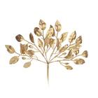 Galho Curto C/ Folhas Metalizadas 25x20x3cm C/1 Unid