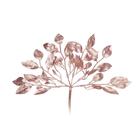 Galho Curto C/ Folhas Metalizadas 25x20x3cm C/1 Unid