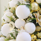 Galho Decorativo Frutas e Folhas Branco 7x23x44cm Cromus