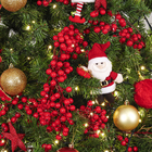 Galho Decorativo Natalino Vermelho 3x8x110cm Cromus