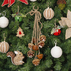 Galho Decorativo Natalino Vermelho e Branco 40x11x9cm Cromus