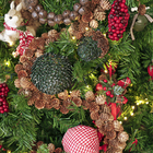 Galho Decorativo Pinha Marrom 125x5x5cm Cromus