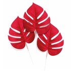 Galho Folha Vermelho 1x20x45cm Cromus