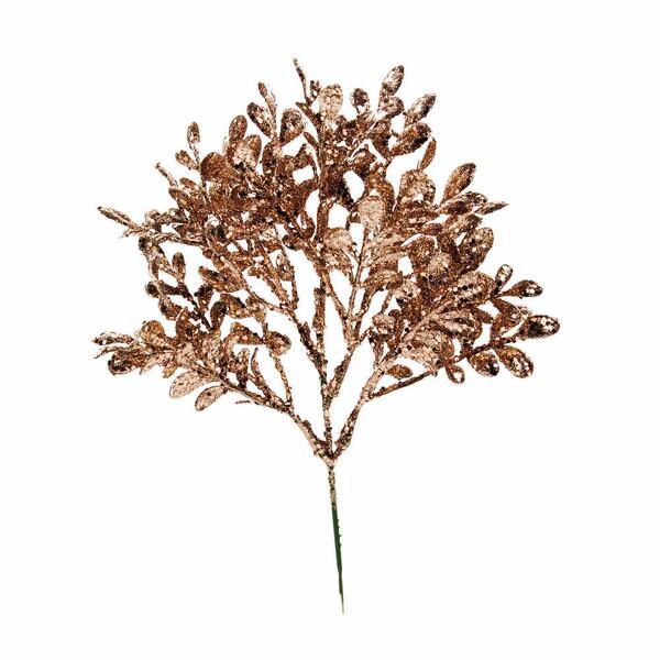 Galho Folhas Com Gliter Rose Gold 25x10x10 1695744