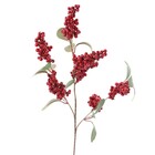 Galho Folhas e Frutas Vermelho e Verde 10x25x60cm Cromus