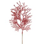 Galho Folhas Glitter Vermelho 1x20x45cm Cromus
