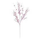 Galho Natalino Rosa Folhas Glitter Grande 75cm Natal1un Cromus