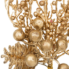 Galho para Árvore Plástico Metal Papel Ouro 32x11x7cm Cromus