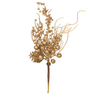 Galho para Árvore Plástico Metal Papel Ouro 32x11x7cm Cromus