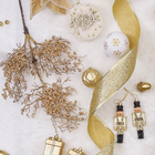 Galho para Árvore Plástico Metal Papel Ouro 60x25x3cm Cromus