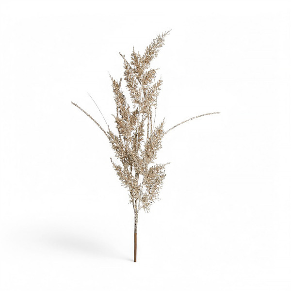 Galho Plástico e Metal Bege Cromus 70x39cm