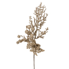 Galho Plástico e Metal Champagne Cromus 30x14cm