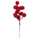 Galho Plástico e Metal Vermelho Cromus 23x6cm