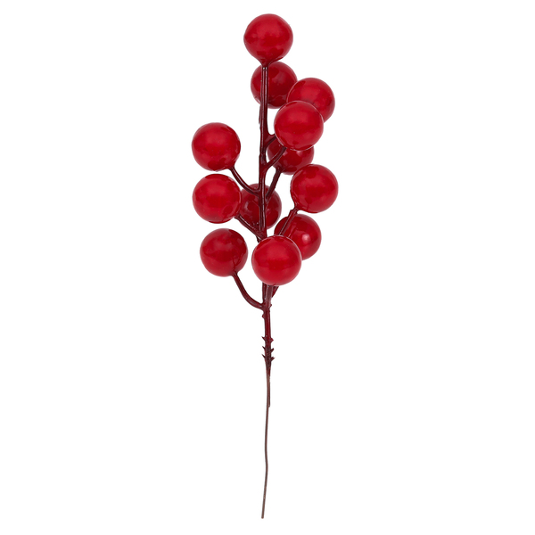 Galho Plástico e Metal Vermelho Cromus 23x6cm