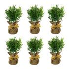 Galhos De Folhagens Artificiais Kit 8 Bambus 35cm Enfeites Pa