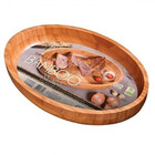Gamela Bandeja Oval Em Bamboo 33 Cm X 23 Cm