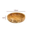 Gamela Redonda De Madeira Teca Para Churrasco Stolf 23 X 23 X