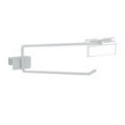 Gancheira Simples Amapa Com Porta Etiqueta 30cm Branco Kit50