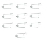 Gancheira Simples Amapa Com Porta Etiqueta 30cm Branco Kit50