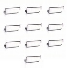 Gancheira Simples Amapa Com Porta Etiqueta 30cm Preto Kit50