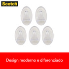 Gancho Adesivo 0,5kg Transparente Scotch 4 peças