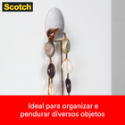 Gancho Adesivo 1,5kg Aço Inox Prata Scotch 2 peças