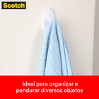 Gancho Adesivo 1kg Branco Scotch 3 peças