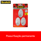 Gancho Adesivo 2kg Transparente Scotch 3 peças