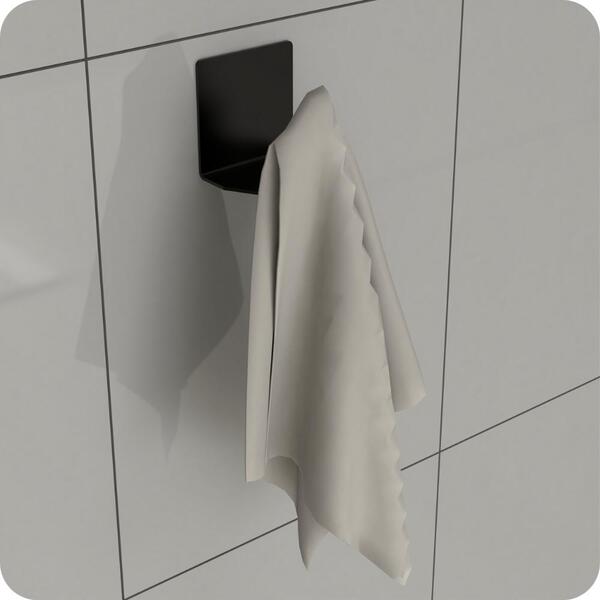 Gancho Adesivo 3m De Parede Preto Cabide Autocolante Df