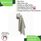 Gancho Adesivo 3m Inox De Parede Cabide Autocolante Df