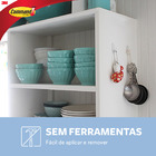 Gancho Adesivo Grande 1,8 kg Transparente Command 3M 1 unidade