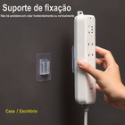 Gancho Adesivo Transparente De Rosca  E De Encaixe Kit C/ 8