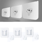 Gancho Adesivo Transparente De Rosca  E De Encaixe Kit C/ 8