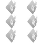 Gancho Adesivo Transparente Kit C/ 6