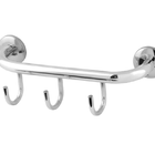 Gancho Cabide 03 Ganchos Suporte Roupas Aço Inox Alumínio Pra