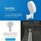 Gancho Cabide Banheiro Com Adesivo Astra Branco