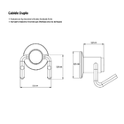 Gancho Cabide Duplo Banheiro Toalha Aço Inox Alumínio Prateado