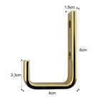 Gancho Cabide Toalheiro Rosto Aço Piatina Dourado