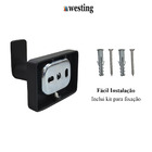 Gancho Cabideiro Para Banheiro E Lavabo Linha Prime Preto Fos